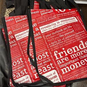 lululemon athletica Red and Black Tote Bags